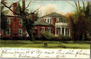 Tuck 2388 In Old Virginia, At Brandon on James River c1908 Vintage Postcard E70