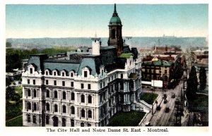 Montreal  City Hall and Notre Dame St. East