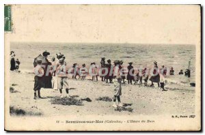 Postcard Old Time Bernieres Sur Mer Du Bain