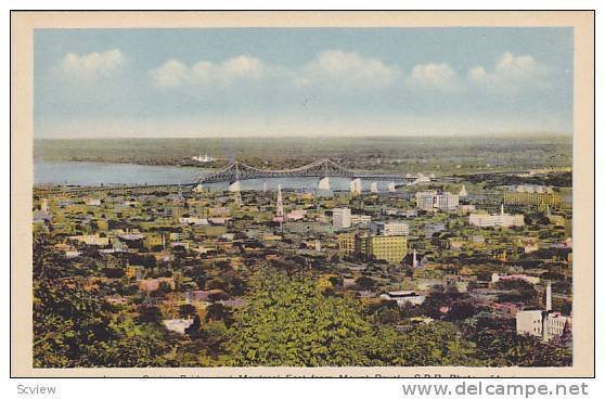 Jacques Cartier Bridge & Montreal East From Mount Royal, Montreal, Quebec, Ca...