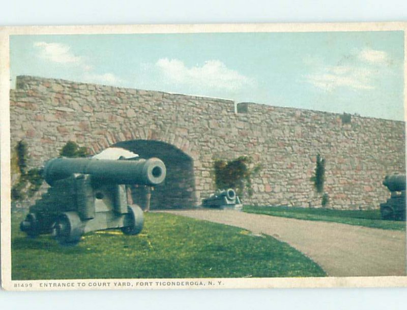 Divided-back MILITARY SCENE Fort Ticonderoga New York NY AF8735