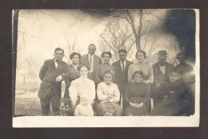 RPPC PITTS ARKANSAS 1914 FAMILY PICTURE WEINER ARK CANCEL REAL PHOTO POSTCARD