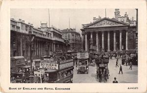 BR79654 bank of england and royal exchange double decker bus london   uk