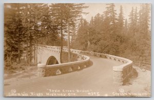 Eagle Creek Bridge Columbia River Highway Oregon Real Photo Postcard C45