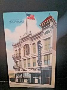 Postcard Oddfellows Hall ,Union Lodge, Denver, CO