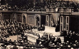 Washington DC Congress President Woodrow Wilson Real Photo Postcard AA79729