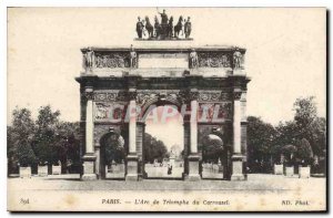 Postcard Old Paris's Arc de Triomphe du Carrousel