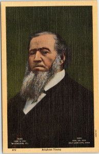 postcard Salt Lake City UT - Brigham Young - portrait