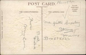 Christmas Phonograph & Holly Embossed c1910 Vintage Postcard