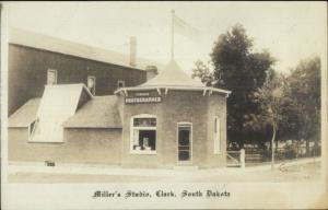 Clark SD Miller's Photographer Studio Advertising Photography c1910 RPPC spg