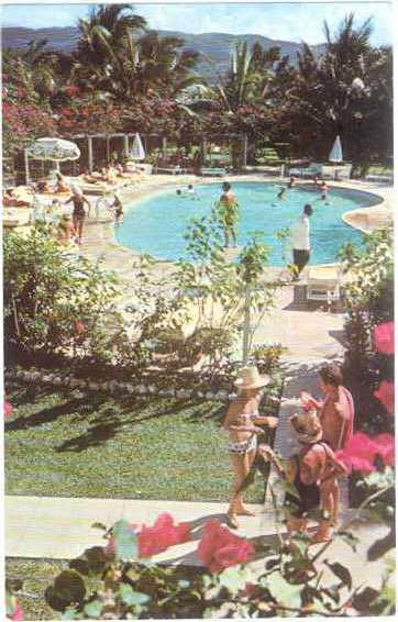 Royal Caribbean Hotel Pool Scene at Montego Bay, Jamaica, W.I. Chrome