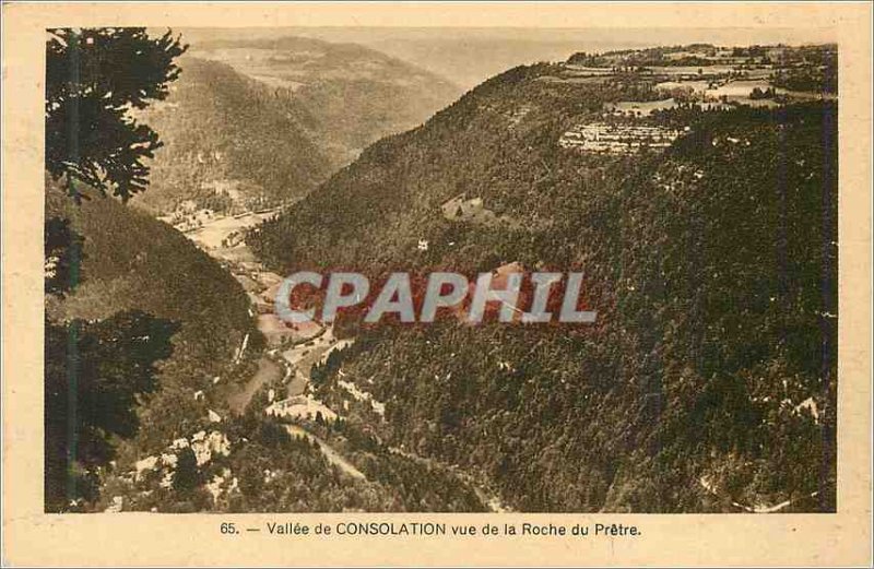 Old Postcard Vallee Consolation for the Rock the Priest