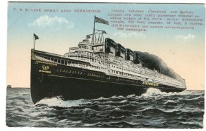Postcard Ship C & B Line Great Ship Seeandbee