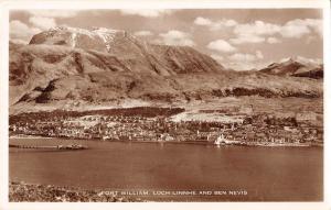 uk15874 loch linnhe  and ben nevis fort william  scotland real photo uk