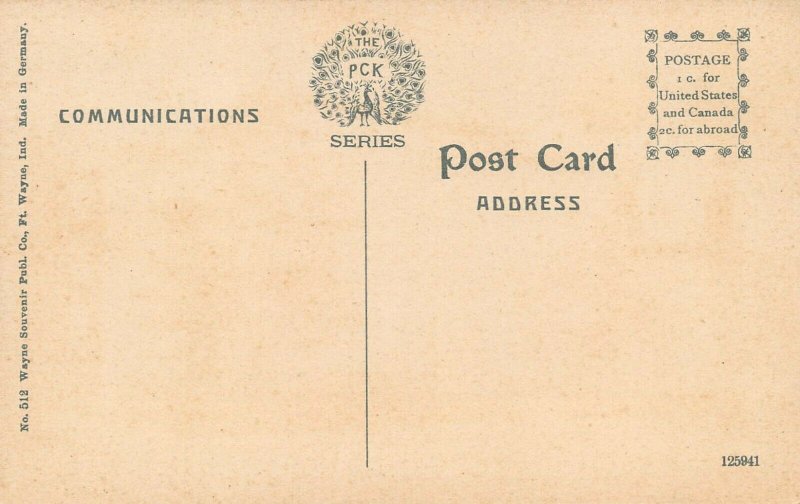 LPS45 FT. WAYNE Indiana Hope Hospital Hand Colored Postcard