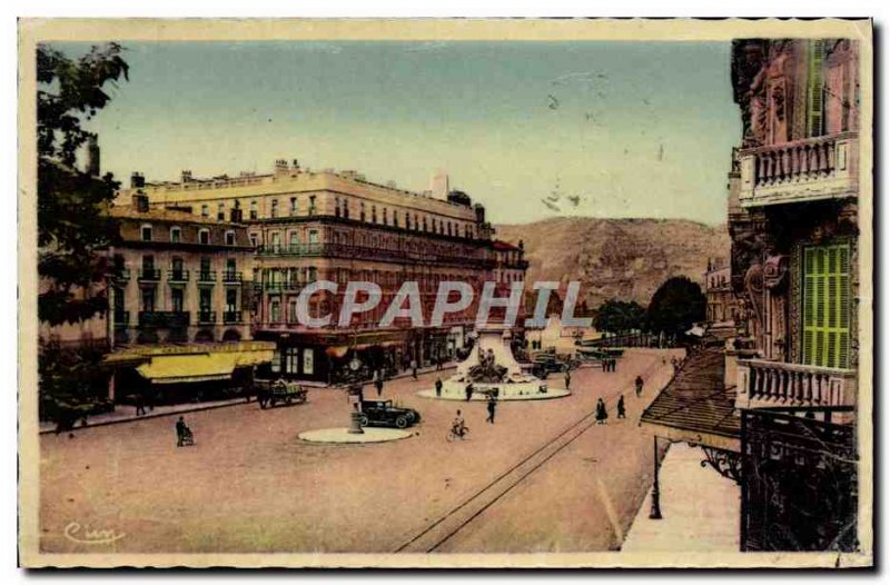 Postcard Former Valencia Place de la Republique to the bottom Crussol
