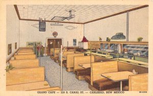 Carlsbad New Mexico Grand Cafe Dining Room Vintage Postcard AA40881