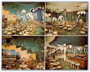 Chicago Illinois Postcard Shangri La America's Romantic Restaurant Dining Giant