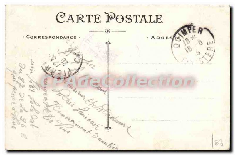 Old Postcard Quimper Statue Laennec