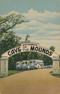 Parking Area Entrance to Cave of the Mounds - Blue Mounds, WI Wisconsin - Linen