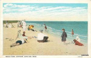 1920s Cap Cod Massachusetts Beach View Chatham West postcard 8371