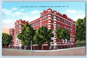 Columbia Missouri Postcard Lela Raney Wood Hall Stephens College c1940 Vintage