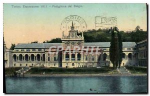 Old Postcard Torino Esposizione del Belgio Padiglione