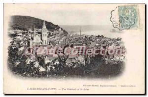 Old Postcard Caudebec-en-Caux Generale View And The Seine