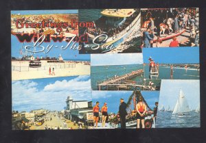 WILDWOOD BY THE SEA NEW JERSEY MULTI VIEW AMUSEMENT PARK NJ POSTCARD