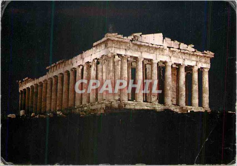 Postcard Modern Athens Parthenon Illuminee