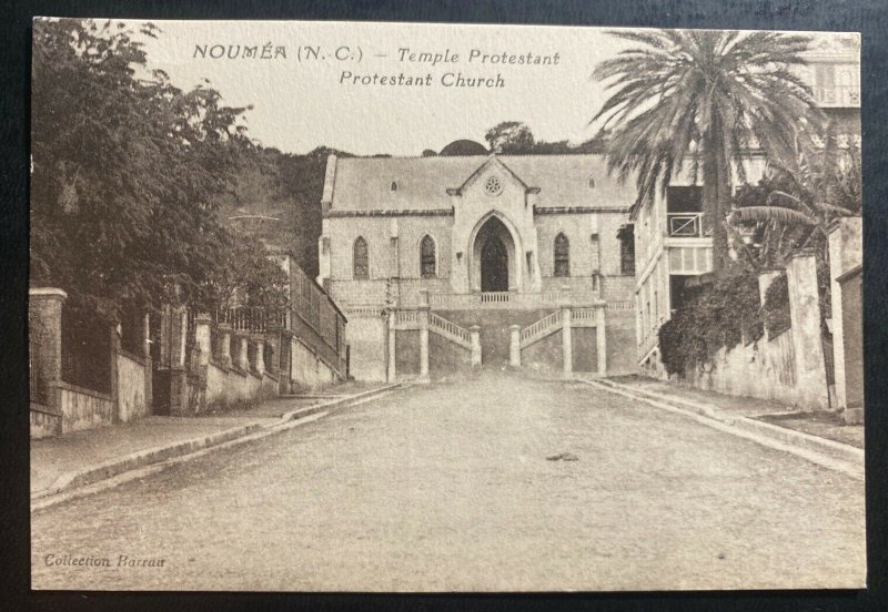 Mint New Caledonia RPPC Real Picture Postcard Noumea Protestant Church