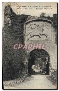 Old Postcard Chateau d'Arques la Bataille door of the eleventh century Bas re...