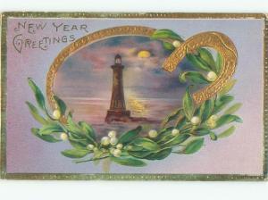 Divided-Back NEW YEAR SCENE Great Postcard AA1966