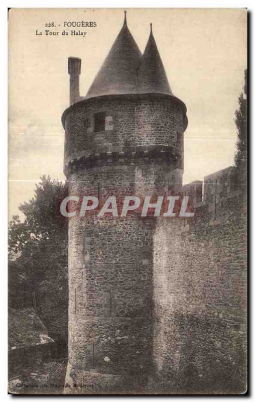 Old Postcard Fougeres Tower of Halay