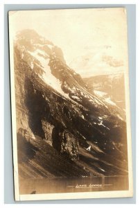 Vintage 1922 Photo Postcard Lake Louise Alberta Canada Snowy Peak Beautiful