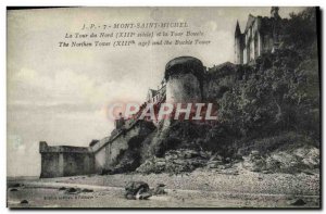 Old Postcard Mont Saint Michel Tower and North Tower Loop