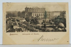 Hannover Germany Georgeplatz mit Theater Georg Square c1899 Postcard J14