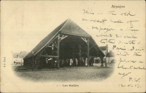 Arpajon France Les Halles c1900 Postcard