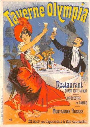 Taverne Olympia Advertising Poster  