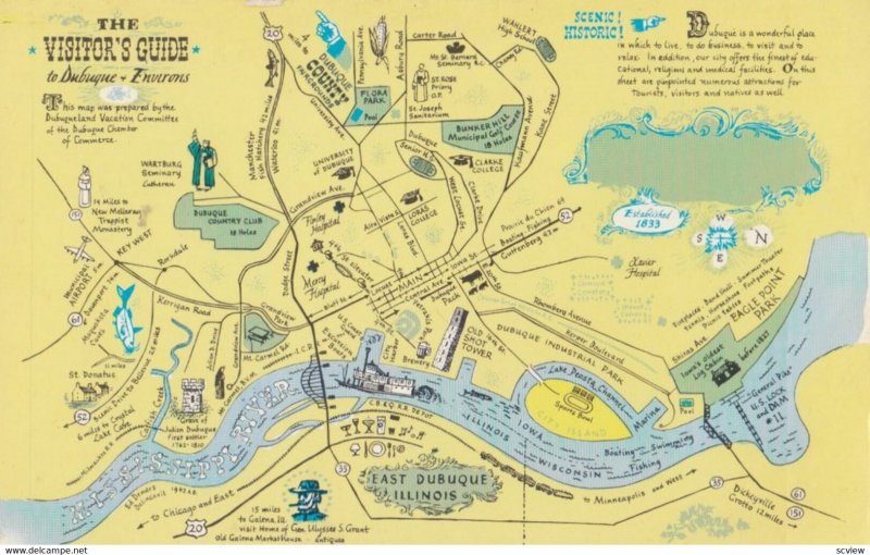 EAST DUBUQUE, Illinois, 1950-60s; Map