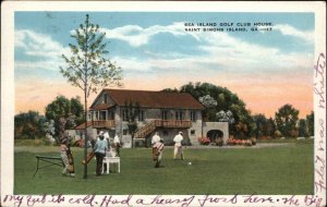 St, Saint Simons Island Georgia GA Sea Island Golf Club Golfing 1920s Postcard