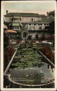 Victoria British Columbia BC Butchart's Gardens Tinted RPPC Vintage Postcard