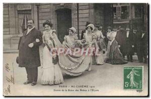 Paris Old Postcard Mi Careme 1910 Queen Entree has the & # 39Elysee TOP