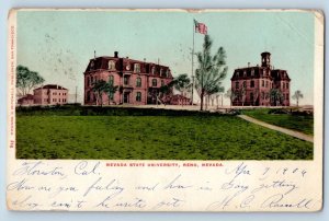 Reno Nevada NV Postcard Nevada State University Exterior c1906 Vintage Antique