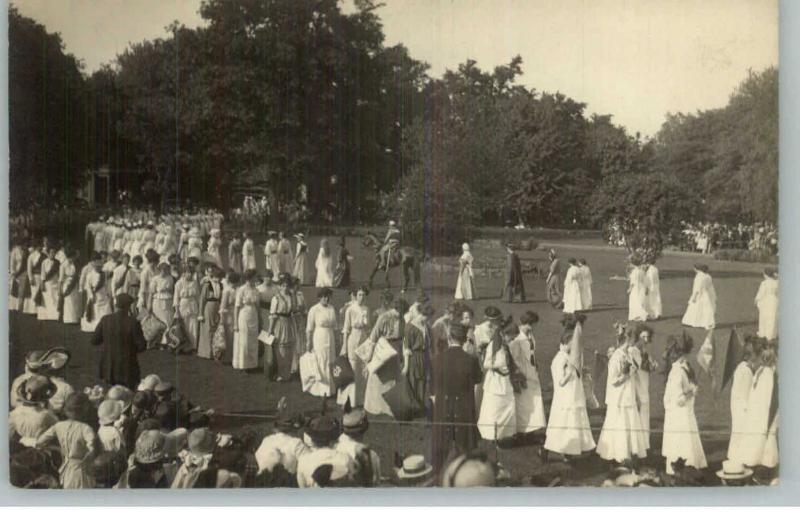 Pageant - New Bedford Written on Back c1910 Real Photo Postcard