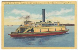 Shipping; Ferry Steamer Hampton Roads NK22 PPC, Unused, c 1950's 