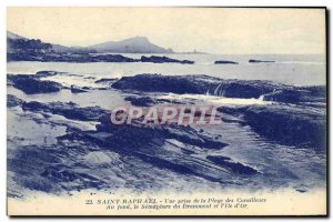 Old Postcard Saint Raphael View Taken from the Beach of coral divers Basicall...