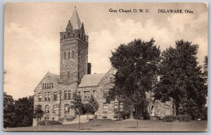 Vtg Delaware OH Gray Chapel Church Ohio Wesleyan University 1910s View Postcard