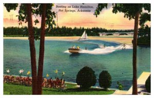 Postcard BOAT SCENE Hot Springs Arkansas AR AP2787