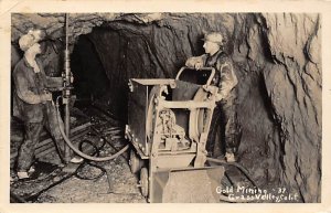 Gold Mining, Grass Valley Calif. USA 1998 crease left bottom corner tip, writ...